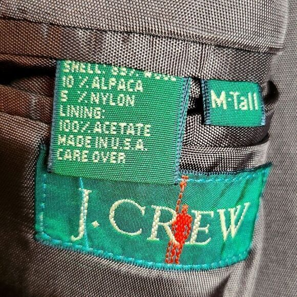 Vintage J Crew 90s Mens Oarsman Wool Alpaca Blazer Jacket Brown Size M Tall - Picture 7 of 8